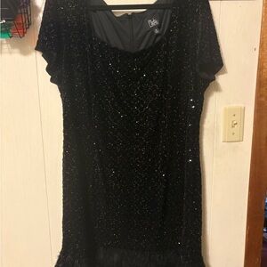 Makie Black Sequin Gown